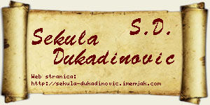 Sekula Dukadinović vizit kartica